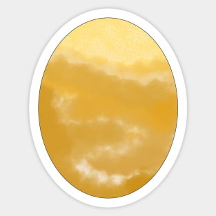 Yellow Color Therapy Clouds Sticker